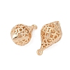 Hollow Out Brass Pendant Rhinestone Settings KK-G532-07G-2