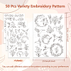 4 Sheets 11.6x8.2 Inch Stick and Stitch Embroidery Patterns DIY-WH0455-142-2