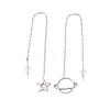 Star & Planet Asymmetrical Earrings Dangle Stud Earrings EJEW-A067-07P-3