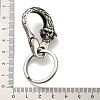 Tibetan Style 316 Surgical Stainless Steel Fittings with 304 Stainless Steel Key Ring FIND-Q101-17AS-3