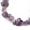 Unisex Chip Natural Amethyst Beaded Stretch Bracelets BJEW-S143-13-3