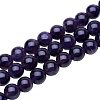 Natural Amethyst Round Beads Strands G-PH0018-8mm-2