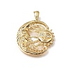 Brass Micro Pave Clear Cubic  Zirconia Pendants CU-CBA7960-13G-1