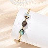 Abalone Shell/Paua Shell Beads Link Bracelets BJEW-JB13824-2