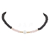 Natural Lava Rock Beaded Necklaces NJEW-JN04856-1