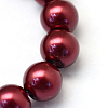 Baking Paint Pearlized Glass Pearl Round Bead Strands X-HY-Q003-6mm-39-3