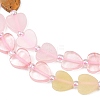 Natural Rose Quartz & Cherry Quartz Glass & Rhodonite & Crazy Agate & Synthetic Goldstone Beads Strands G-F811-A05-02-5