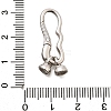 925 Sterling Silver Cubic Zirconia Fold Over Clasps STER-R011-01P-3