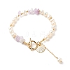 Natural Amethyst Chip Beaded Bracelet BJEW-TA00032-02-1