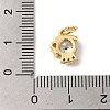 Brass Micro Pave Clear Cubic Zirconia Pendants KK-R162-021C-G-3