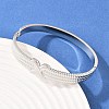 304 Stainless Steel Hinged Bangles for Women BJEW-Z155-01P-1