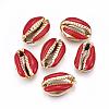 Electroplated Cowrie Shell Beads BSHE-G019-01G-C-1