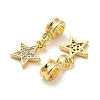 Rack Plating Brass Micro Pave Cubic Zirconia Charms KK-S398-05A-2