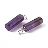 Natural Amethyst Pendants G-E135-02P-06-3