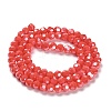 Electroplate Opaque Glass Beads Strands EGLA-A035-P4mm-A03-2