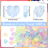 300Pcs Transparent Frosted Acrylic Beads OACR-SC0002-67-2