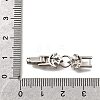 Brass Micro Pave Clear Cubic Zirconia Fold Over Clasps KK-R222-05P-3