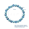 Synthetic Turquoise Beads Stretch Bracelets BJEW-JB05003-6