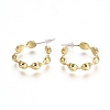 (Jewelry Parties Factory Sale)Semicircular Brass Stud Earrings EJEW-E196-09G-2