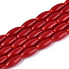 Opaque Glass Beads Strands X-GLAA-T028-15P-02-1