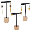 3 Sets 3 Styles Iron T Bar Earring Display Stands EDIS-FG0001-73B-1