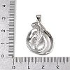 Brass Micro Pave Cubic Zirconia Pendants KK-R230-04P-3