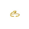 Simple Style Brass Micro Pave Clear Cubic Zirconia Cuff Rings for Women FS-WGDCF78-01-1