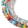 Glass Beaded Multi-strand Bracelets BJEW-JB10391-3