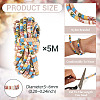 5M Ethnic Style Nylon Braided Round Cords OCOR-TA0003-21E-4