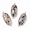 Natural Dalmatian Jasper Links Connectors G-R472-03F-1