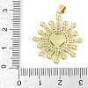 Rack Plating Brass Micro Pave Clear Cubic Zirconia Pendants KK-P287-46A-G-3