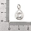 925 Sterling Silver Pave Cubic Zirconia Pendants STER-V001-03P-04-3