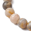 Round Natural Crazy Agate Beaded Stretch Bracelets for Women BJEW-JB11045-01-3