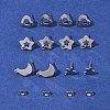16Pcs 4 Styles 304 Stainless Steel Stud Earring Findings STAS-FS0001-85P-7