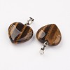 Natural Tiger Eye Pendants X-G-G956-B01-FF-2