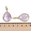 Natural Amethyst Faceted Teardrop Pendants G-B126-04G-09-3