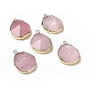 Natural Rose Quartz Pendants G-I207-14M-G-1