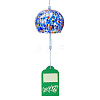 Japanese Glass Polka Dot Half Round Wind Chimes HJEW-WH0069-22A-7