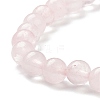 Natural Rose Quartz Beaded Stretch Bracelets BJEW-D446-B-11-6