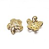 Real 18K Gold Plated 5-Petal 925 Sterling Silver Bead Caps STER-M100-17-1