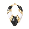 304 Stainless Steel Enamel Pendants STAS-F360-17G-02-1