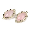 Natural Rose Quartz Faceted Horse Eye Links G-B126-02G-02-2