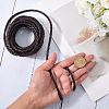 5M Braided Round PU Leather Jewelry Cord OCOR-GF0004-96A-02-3