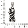 316 Surgical Stainless Steel Pave Cubic Zirconia Pendants STAS-D304-38AS-3