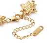 Stainless Steel Snowflake Link Chain Bracelets for Women BJEW-Z076-06G-3