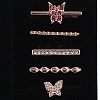 Butterfly Alloy Rhinestones Watch Band Charms Set MOBA-PW0001-56I-02-1