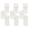 3 Rolls Cotton Frayed Ribbons OCOR-WH0045-08A-1