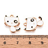 Alloy and Enamel Pendants ENAM-T021-35B-G-3