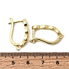 Teardrop Brass Micro Pave Clear Cubic Zirconia Hoop Earring Findings KK-A289-09G-3
