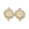 Religion Alloy Crystal Rhinestone Connector Charms FIND-A024-15G-2